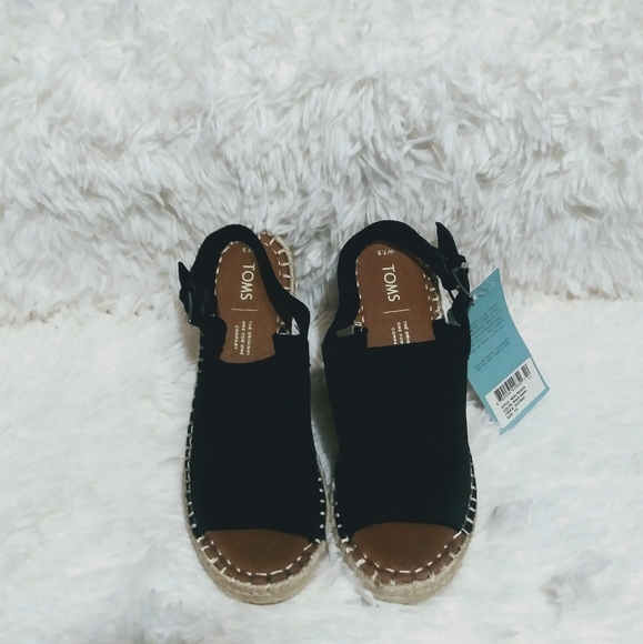 2×$40 TOMS Monica Suede Rope wedge Sandals - Picture 6 of 9